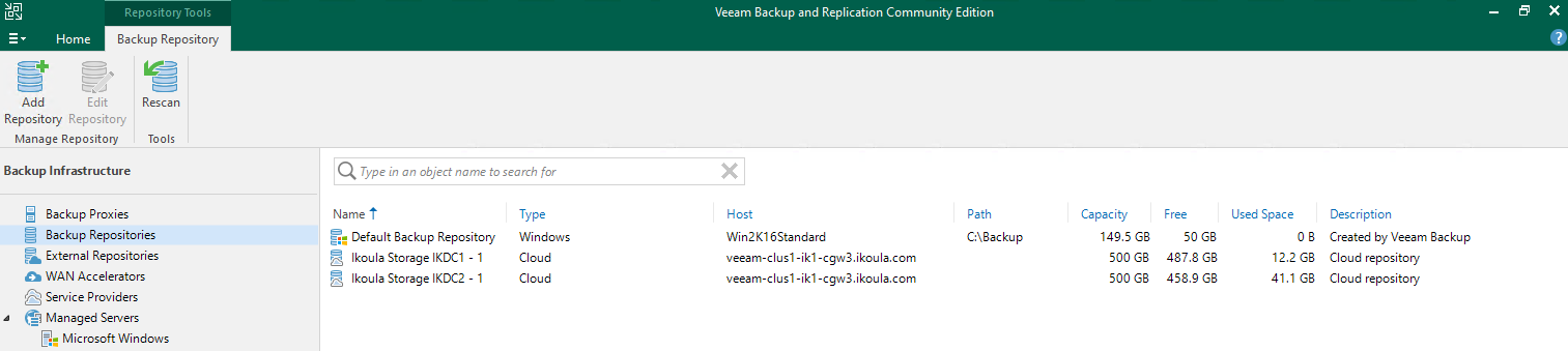 Veeam Service provider console